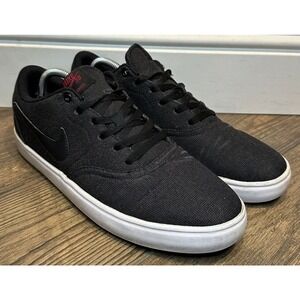 NIKE SB Check Skateboarding Dunk Shoes Black Gray Mens Size 11.5 Fast Shipping